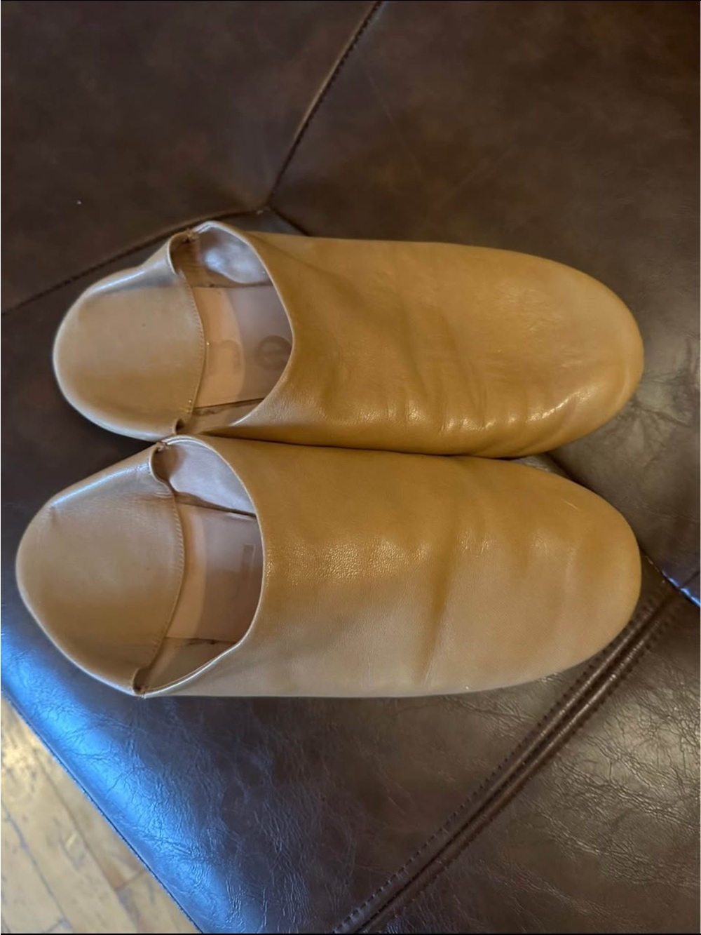 ACNE STUDIOS tan leather slides/ shoes - Picture 2 of 3